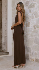 Sachio Maxi Dress - Brown