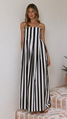 Pippa Maxi Dress - Black Stripe