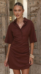 Sydney Mini Dress - Chocolate