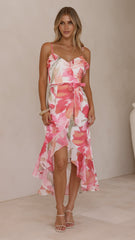 Skyla Maxi Dress - Pink Floral