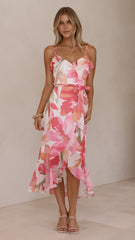 Skyla Maxi Dress - Pink Floral