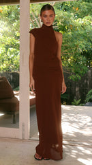Via Maxi Dress - Chocolate