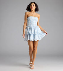 Darling Sunshine Paisley Eyelet Skater Dress