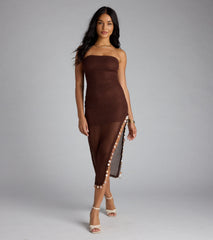 Dinner By The Sea Tube Crochet Midi Dress
