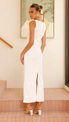 Sarsha Boatneck Maxi Dress - White