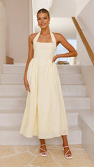 Caden Maxi Dress - Lemon