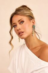Ethereal Drop Earrings - Green