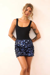 Main Character Mini Skirt - Navy