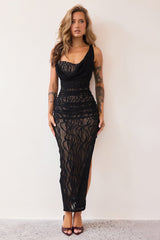 Spotlight Lace Maxi Dress - Black