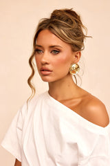 Aurelia Sculpt Earrings - Gold