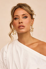 Molten Fleur Earrings - Gold
