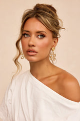 Molten Fleur Earrings - Gold