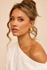 Sculpt Form Earrings - Gold