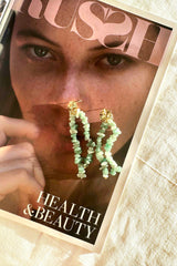 Verdant Drift Earrings - Green