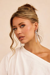 Twirl Midnight Drop Earrings - Clear