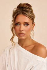 Gilded Halo Earrings - Clear