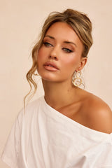 Gilded Halo Earrings - Clear