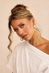 Gilded Halo Earrings - Clear