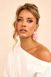 Sugar Veil Earrings - Pink