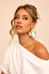 Seafoam Muse Earrings - White Black
