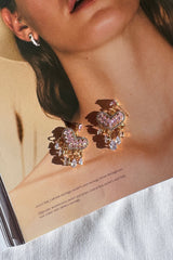 Whisper To My Heart Earrings - Pink
