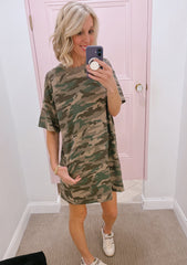 Camo T-shirt dress