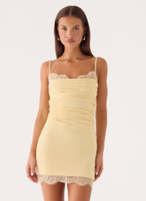Almost Ready Mini Dress - Baby Yellow