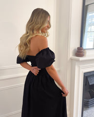 Anvika Black Dress | Women's Cotton Maxi Dress