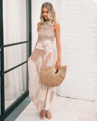 Balayage Dress - Beige Floral | Women's Floral Maxi Dress