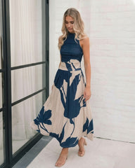 Balayage Dress - Navy Floral | Women's Floral Maxi Dress