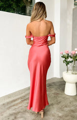 Ella Pink Off Shoulder Prom Dress