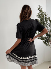 Laryssa Black Print Dress | Women's Printed Shirt Dress