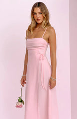 Flossie Pink Sleeveless Prom Dress