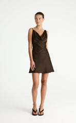 Adley Mini Dress (Chocolate)