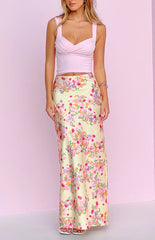 Genevieve Yellow Bloom Maxi Skirt