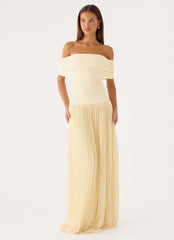 Harvest Sky Maxi Dress - Baby Yellow