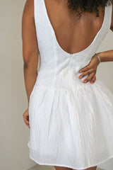 Adored Stunner Drop Waist Flare Mini Dress
