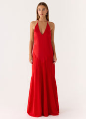 Leilah Maxi Dress - Cherry
