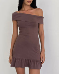 Maufa Mini Dress in Jersey Deep Taupe