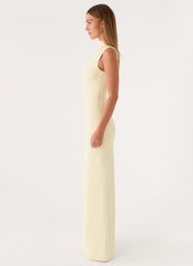 On My Time Maxi Dress - Baby Yellow