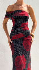 Freeda Maxi Dress - Black Floral