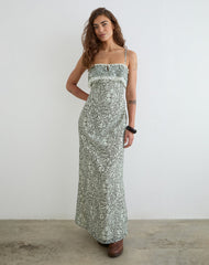Quilla Maxi Dress in Bloom Paisley Pale Blue