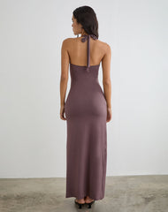 Rohesia Maxi Dress in Deep Taupe