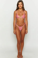 9.0 Swim Sumba Red Gingham Tie Up Bikini Bottoms