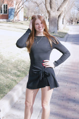 Save the Last Dance Wrap Tie Front Dress
