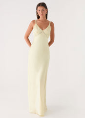 Tove Lace Maxi Dress - Yellow