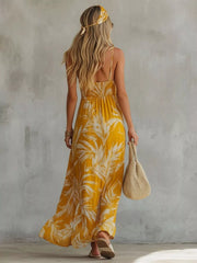 Full Size Printed Spaghetti Strap Maxi Dress Plus Size