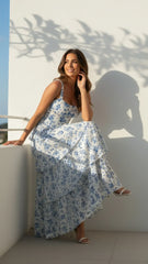 Luciana Tiered Floral Midi Dress