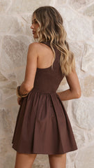 Amira Mini Dress - Chocolate
