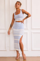 In The Groove Cropped Top - Blue